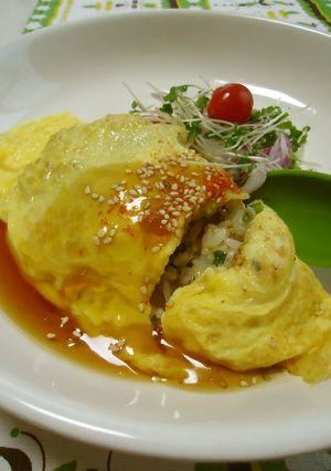 じゃこ炒飯のあんかけ和風オムライス-レシピのメイン写真