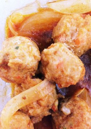 電子レンジでカレー味鶏団子-レシピのメイン写真