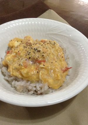 トマトとシラスのチーズスクランブル丼-レシピのメイン写真