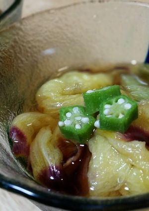 花オクラの甘酢あえ-レシピのメイン写真