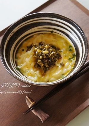 ☆釜玉高菜炒めうどん☆-レシピのメイン写真