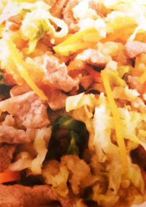 油控えめ!豚肉のさっぱり炒めしゃぶしゃぶ-レシピのメイン写真