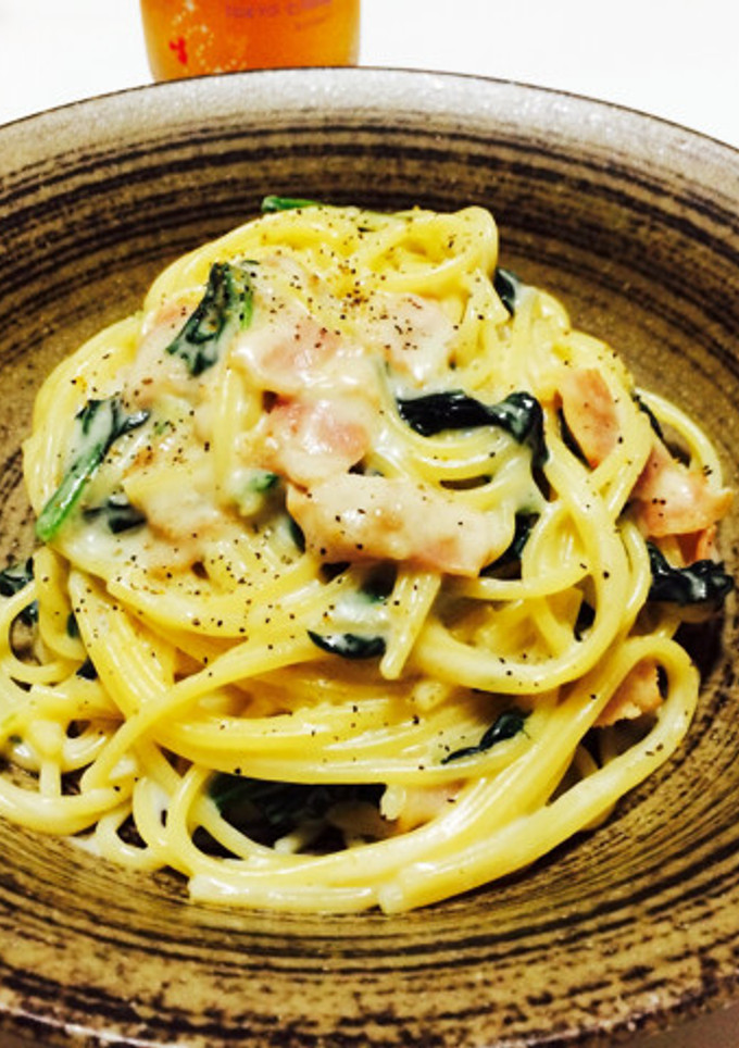 ほうれん草のクリームパスタ-レシピのメイン写真