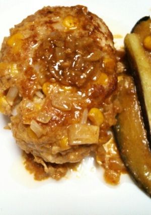 コーン入りハンバーグ味噌ゴマ味-レシピのメイン写真