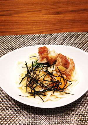 照焼釜玉うどん-レシピのメイン写真