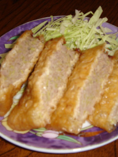 ぎょうざだねの油揚げ詰め揚げ-レシピのメイン写真
