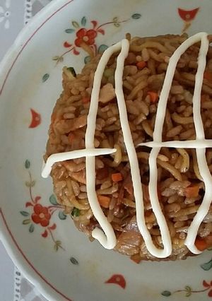我が家流「そば飯」土曜のお昼にピッタリ！-レシピのメイン写真