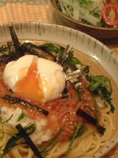 長芋となめたけの和風スパ-レシピのメイン写真