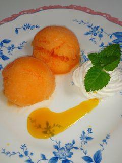 大人の味♪ 赤肉メロンシャーベット-レシピのメイン写真