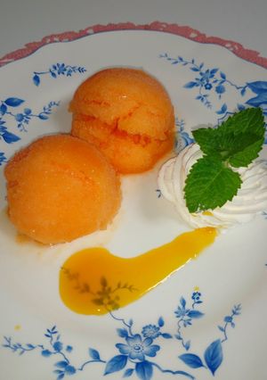 大人の味♪ 赤肉メロンシャーベット-レシピのメイン写真