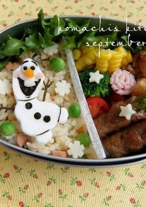 幼稚園 お弁当 キャラ弁♡オラフ-レシピのメイン写真