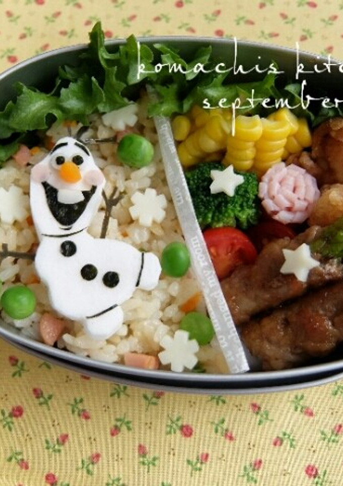 幼稚園 お弁当 キャラ弁♡オラフ-レシピのメイン写真