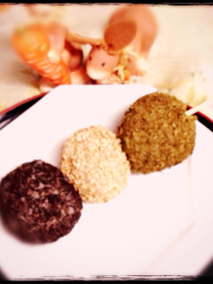三色おにぎり、団子風♡敬老の日にも-レシピのメイン写真