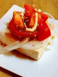 金ごまドレッシングdeトマト冷奴-レシピのメイン写真