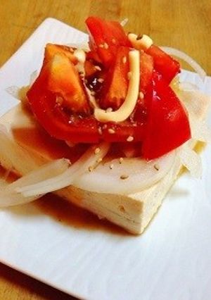金ごまドレッシングdeトマト冷奴-レシピのメイン写真