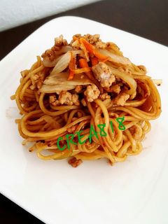 子供味♡オリジナルヘルシーそぼろ焼きそば-レシピのメイン写真