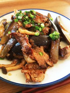 塩麹で〜豚肉とナスのバルサミコ酢炒め-レシピのメイン写真