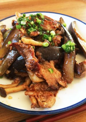 塩麹で〜豚肉とナスのバルサミコ酢炒め-レシピのメイン写真