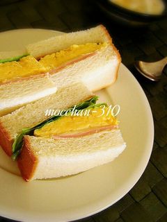 厚焼き☆甘くない卵焼きサンドイッチ-レシピのメイン写真
