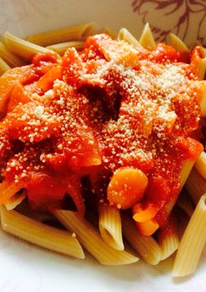 ニンニクトマトパスタ-レシピのメイン写真
