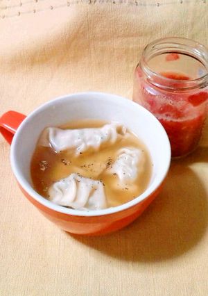 「塩トマト」deスープな餃子-レシピのメイン写真