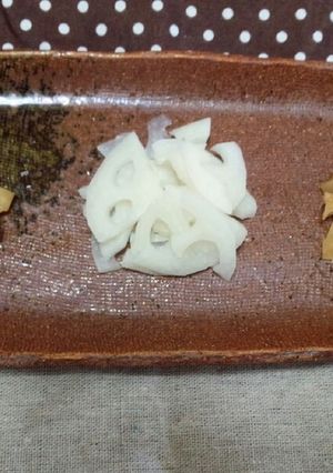 簡単!蓮根、甘酸味、からししょう油味-レシピのメイン写真