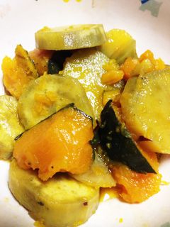 さつまいもとカボチャの甘煮^ ^-レシピのメイン写真