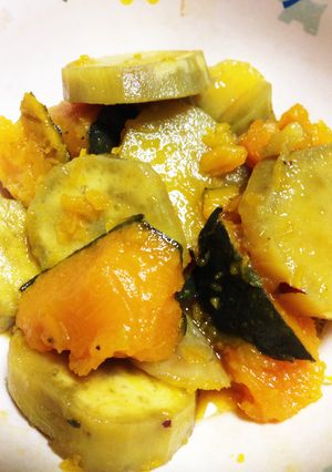 さつまいもとカボチャの甘煮^ ^-レシピのメイン写真