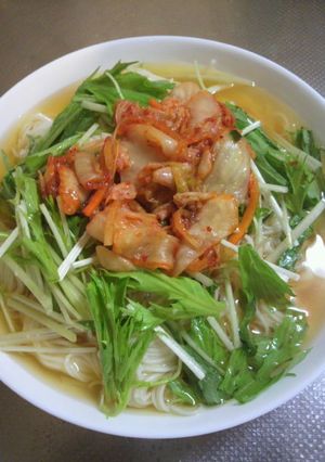 有るもので、冷し素麺-レシピのメイン写真