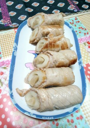 竹輪ウインナー豚肉巻き-レシピのメイン写真