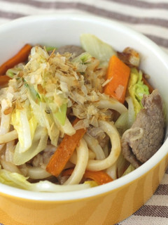 小松菜とちくわの焼きうどん-レシピのメイン写真