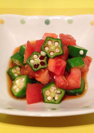 オクラとトマトの酢醤油和え-レシピのメイン写真