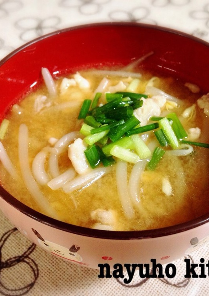 コク旨♪豚肉ともやしの炒め味噌汁-レシピのメイン写真