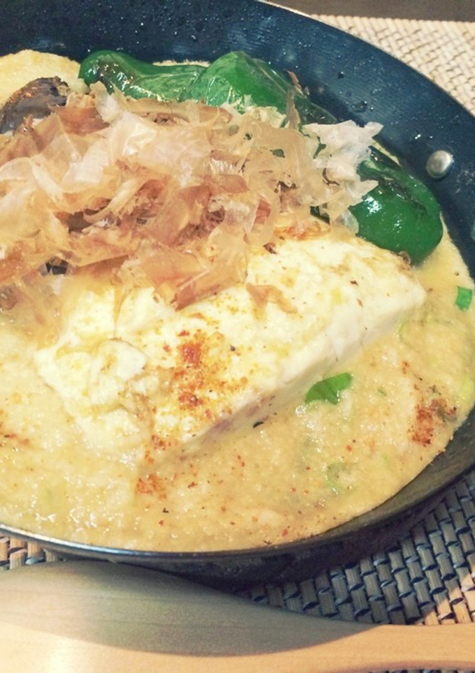 豆腐とナスとピーマンのとろろステーキ♪-レシピのメイン写真
