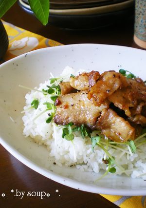 ✿マスマヨポン酢の豚バラ丼✿-レシピのメイン写真