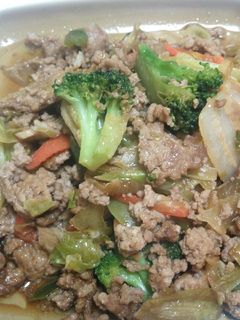 ひき肉たっぷり野菜炒め-レシピのメイン写真