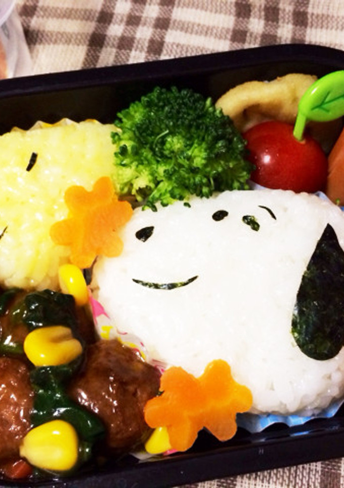 幼稚園キャラ弁＊スヌーピー 簡単-レシピのメイン写真