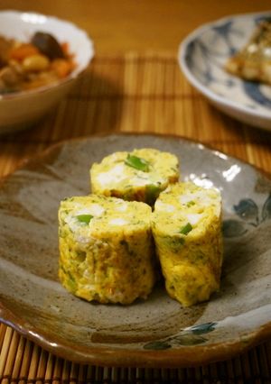 お弁当に☆青海苔とネギの厚焼き卵-レシピのメイン写真