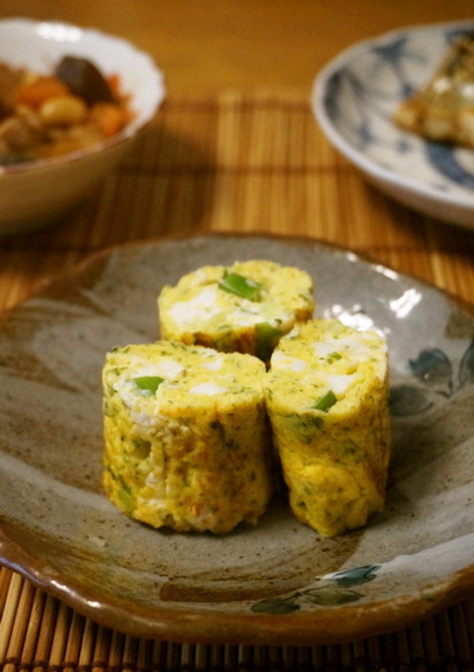 お弁当に☆青海苔とネギの厚焼き卵-レシピのメイン写真