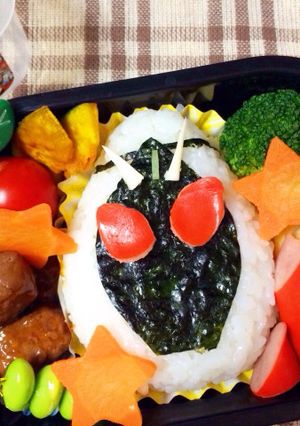 幼稚園キャラ弁＊仮面ライダー フォーゼ-レシピのメイン写真