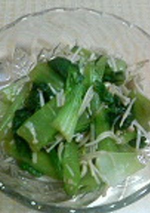 チンゲン菜とえのきのさっぱり梅昆布茶和え-レシピのメイン写真