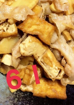 簡単！豚肉とたけのこと厚揚げの甘辛炒め-レシピのメイン写真