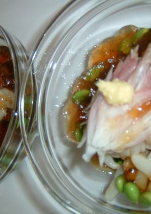 焼きなすといかの三杯酢ゼリーがけ-レシピのメイン写真