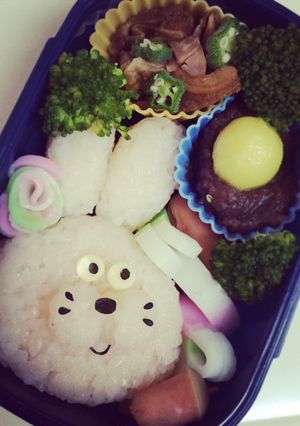 デコ弁うさぎ＊十五夜-レシピのメイン写真