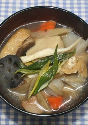 簡単定番☆具だくさん乾燥野菜でけんちん汁-レシピのメイン写真
