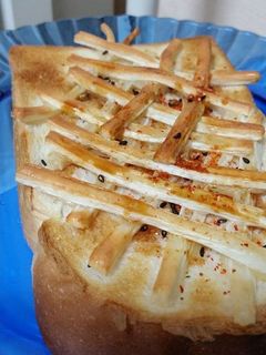 チーズ鱈焼いちゃったら七味醤油トースト-レシピのメイン写真