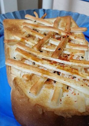 チーズ鱈焼いちゃったら七味醤油トースト-レシピのメイン写真