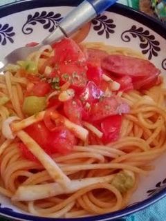 簡単♪ トマトとしめじのナポリタン-レシピのメイン写真