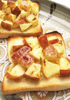 マヨdeあまじょっぱ美味！リンゴトースト-レシピのメイン写真