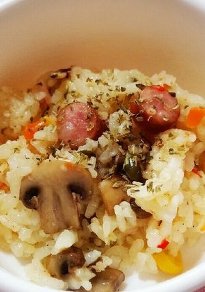 炊飯器で簡単!マッシュルームのピラフ-レシピのメイン写真